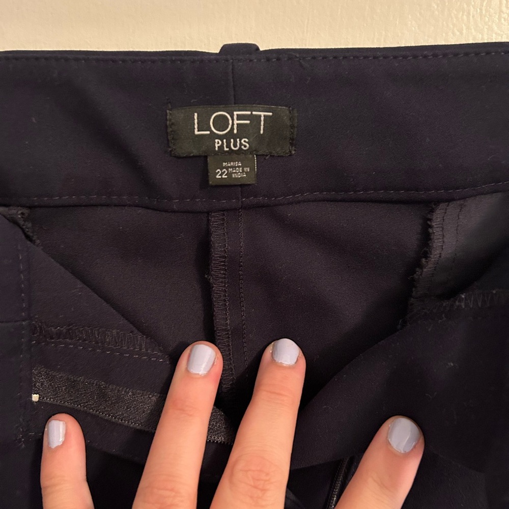 LOFT Plus Navy Trousers
